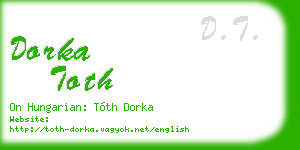 dorka toth business card